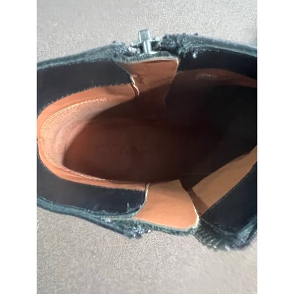 Coach Black Leather Zipped Bootie Metal Logo On Heel Women's Size 6 - Picture 10 of 15